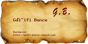 Gálfi Bence névjegykártya